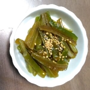 生ワカメの茎できんぴら風炒め煮